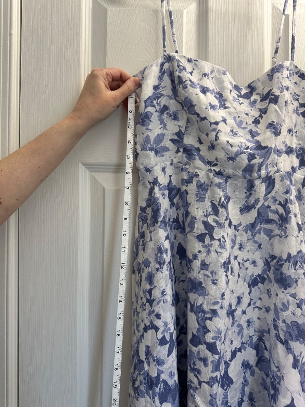 Blue Floral Reformation Dress - Size 2 - Picture 3 of 8